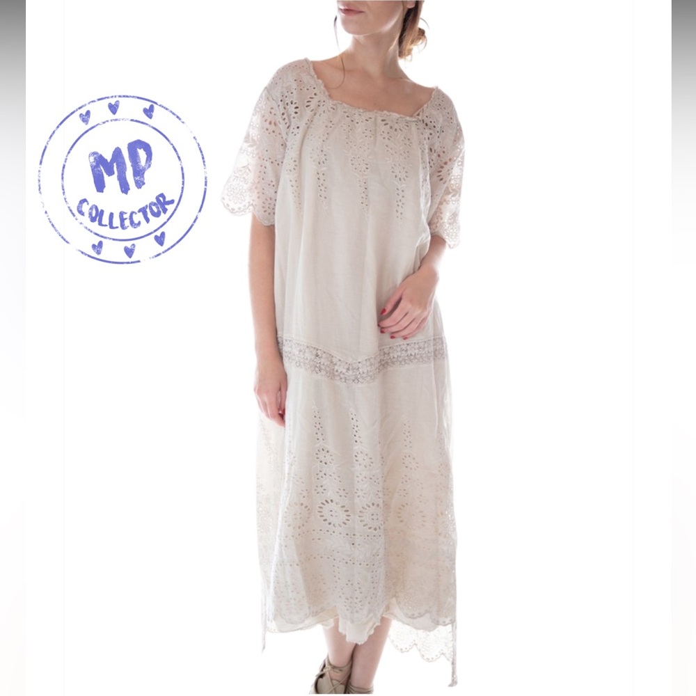 Magnolia Pearl Vintage Virgie Eyelet Lace Embroidery Dress OS